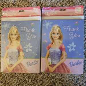 Barbie 8 Thank You Cards